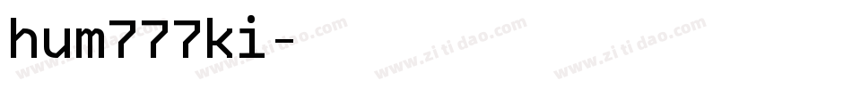 hum777ki字体转换