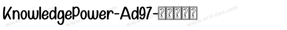 KnowledgePower-Ad97字体转换