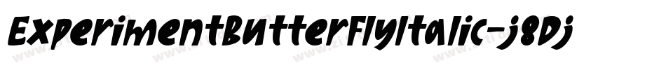 ExperimentButterflyItalic-j8Dj字体转换