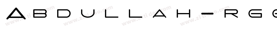 Abdullah-rggX7字体转换