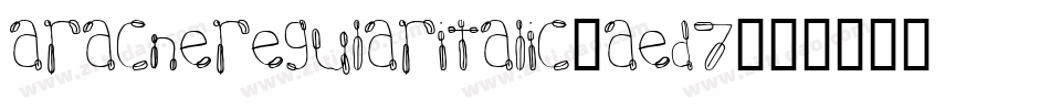 AracneregularItalic-AED7字体转换