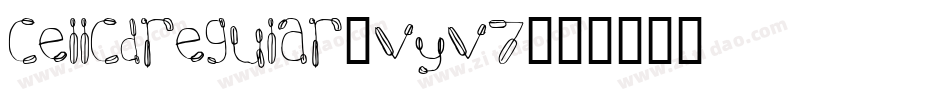 CellcdRegular-vYV7字体转换