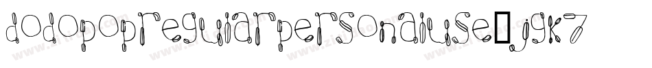 DodopopRegularpersonaluse-jGK7字体转换