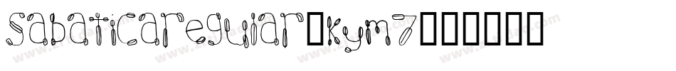 Sabaticaregular-KYM7字体转换