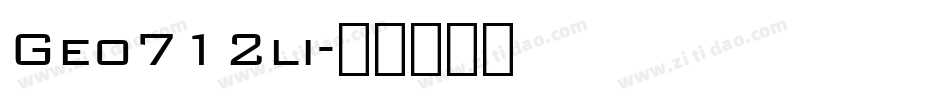 Geo712li字体转换