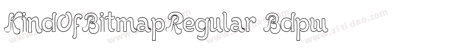 KindOfBitmapRegular-Bdpw字体转换