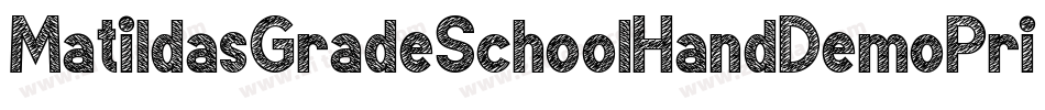 MatildasGradeSchoolHandDemoPrint-ZXBx字体转换