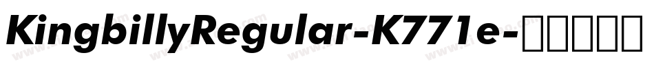 KingbillyRegular-K771e字体转换