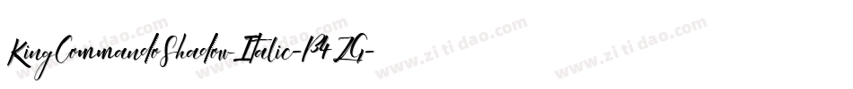 KingCommandoShadowItalic-B4ZG字体转换