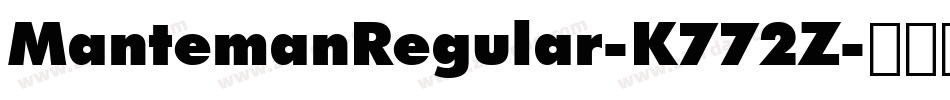 MantemanRegular-K772Z字体转换