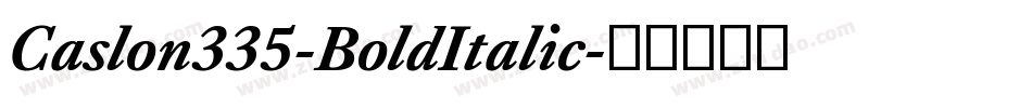 Caslon335-BoldItalic字体转换