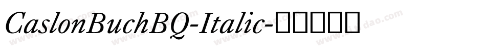 CaslonBuchBQ-Italic字体转换