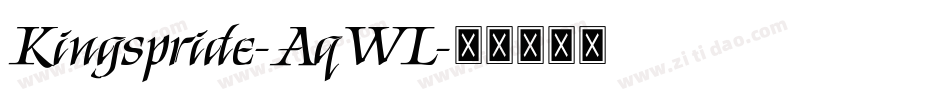 Kingspride-AqWL字体转换