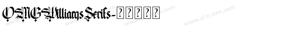 OMGWilliamsSerifs字体转换