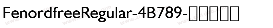FenordfreeRegular-4B789字体转换