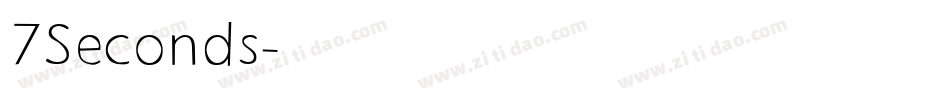 7Seconds字体转换