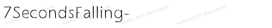 7SecondsFalling字体转换