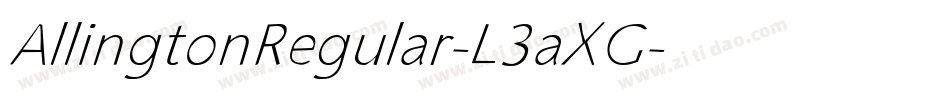 AllingtonRegular-L3aXG字体转换