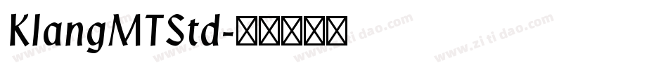 KlangMTStd字体转换
