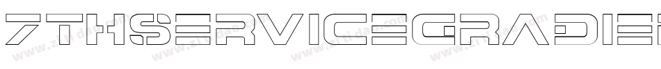 7ThServiceGradientItalic-VX4B字体转换