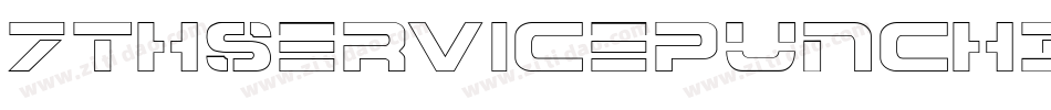 7ThServicePunchItalic-6WRA字体转换