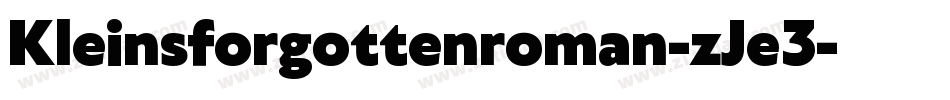 Kleinsforgottenroman-zJe3字体转换