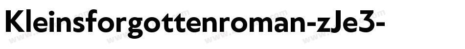 Kleinsforgottenroman-zJe3字体转换