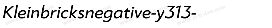 Kleinbricksnegative-y313字体转换