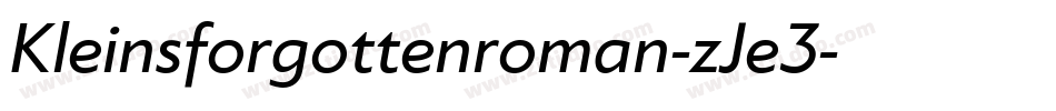Kleinsforgottenroman-zJe3字体转换