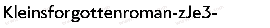 Kleinsforgottenroman-zJe3字体转换
