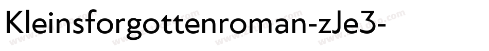 Kleinsforgottenroman-zJe3字体转换