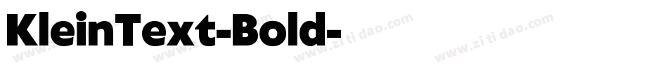 KleinText-Bold字体转换