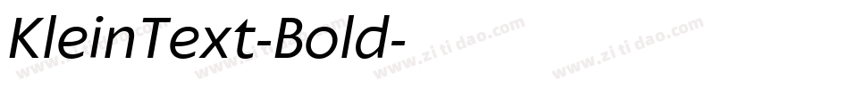 KleinText-Bold字体转换