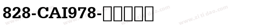 828-CAI978字体转换