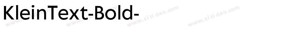 KleinText-Bold字体转换