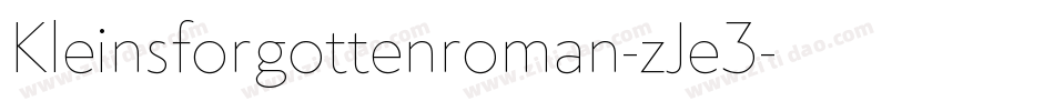 Kleinsforgottenroman-zJe3字体转换
