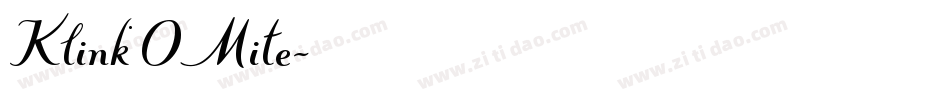 KlinkOMite字体转换