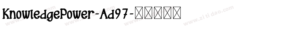 KnowledgePower-Ad97字体转换