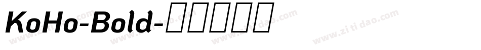 KoHo-Bold字体转换