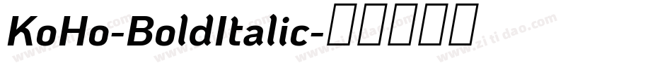 KoHo-BoldItalic字体转换