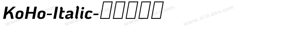 KoHo-Italic字体转换