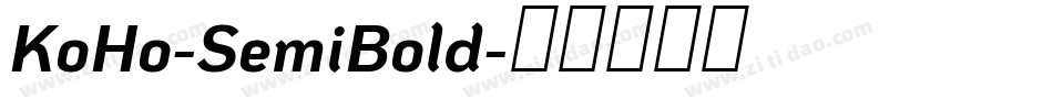 KoHo-SemiBold字体转换