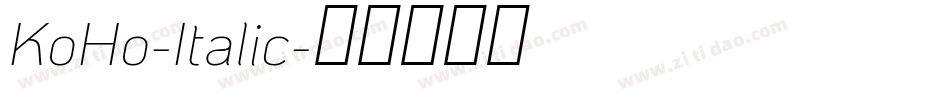 KoHo-Italic字体转换