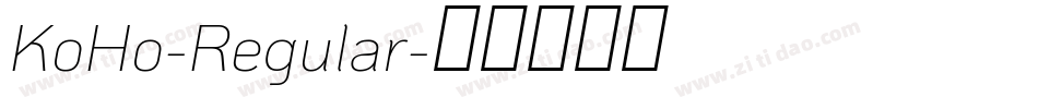 KoHo-Regular字体转换