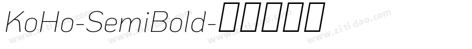 KoHo-SemiBold字体转换