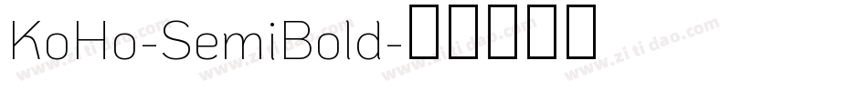 KoHo-SemiBold字体转换
