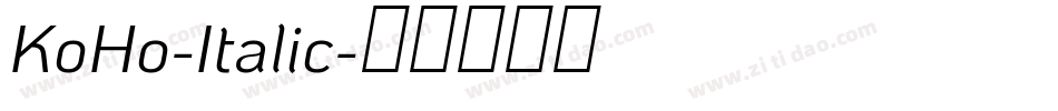 KoHo-Italic字体转换