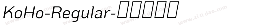 KoHo-Regular字体转换
