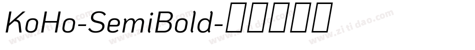 KoHo-SemiBold字体转换