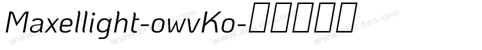 Maxellight-owvKo字体转换